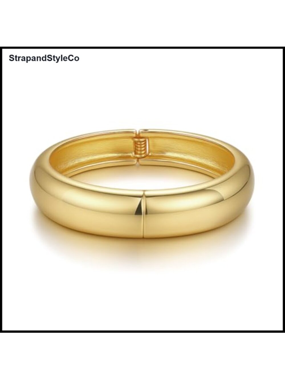 14K Gold Plated Chunky Hinged Cuff Bangle Bracelet for Women Jewelry Gift